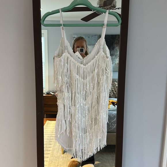 White Fringe Dress - Picture 4 of 4